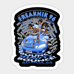 Freaknik 1996 Bounce Shawty Bounce! Carolina Blue Colorway Sticker